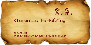 Klementis Harkány névjegykártya